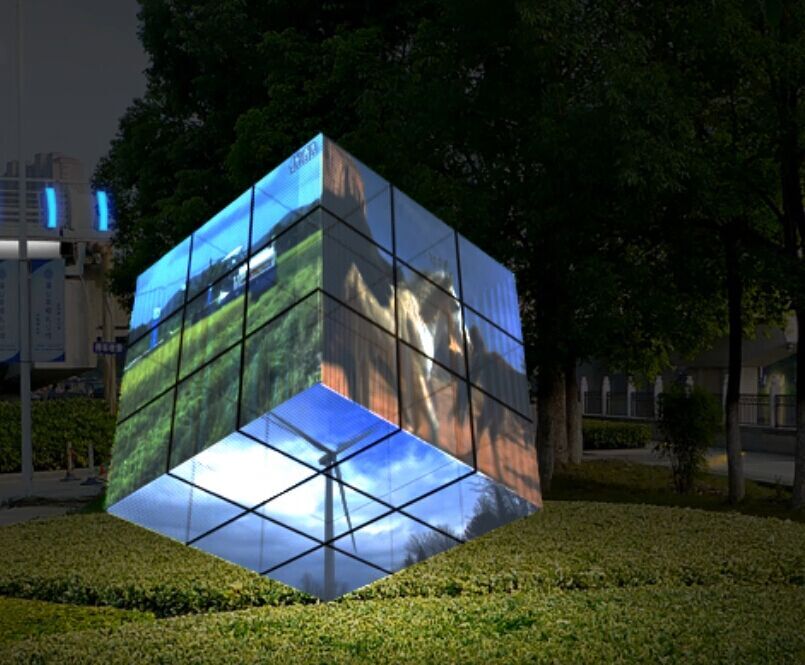 The LED screen rubik's cube